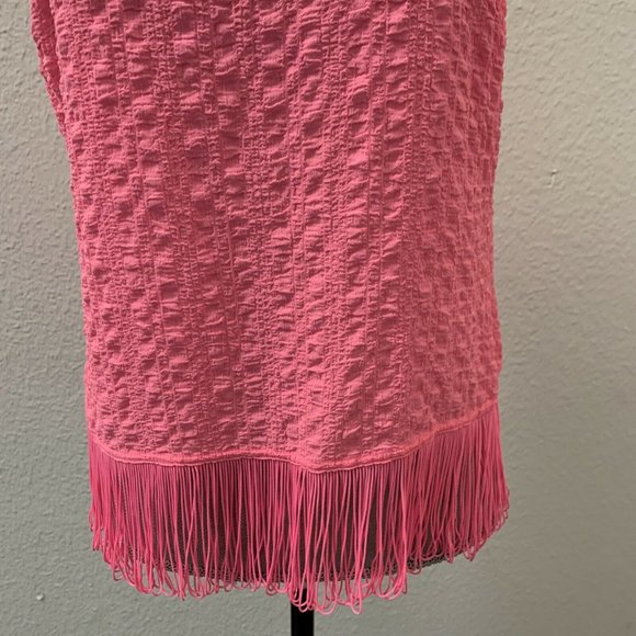 Lilly Pulitzer Naeem Pink Fringe Top XS Excellent Condition Sleeveless RARE HTF - Picture 4 of 10